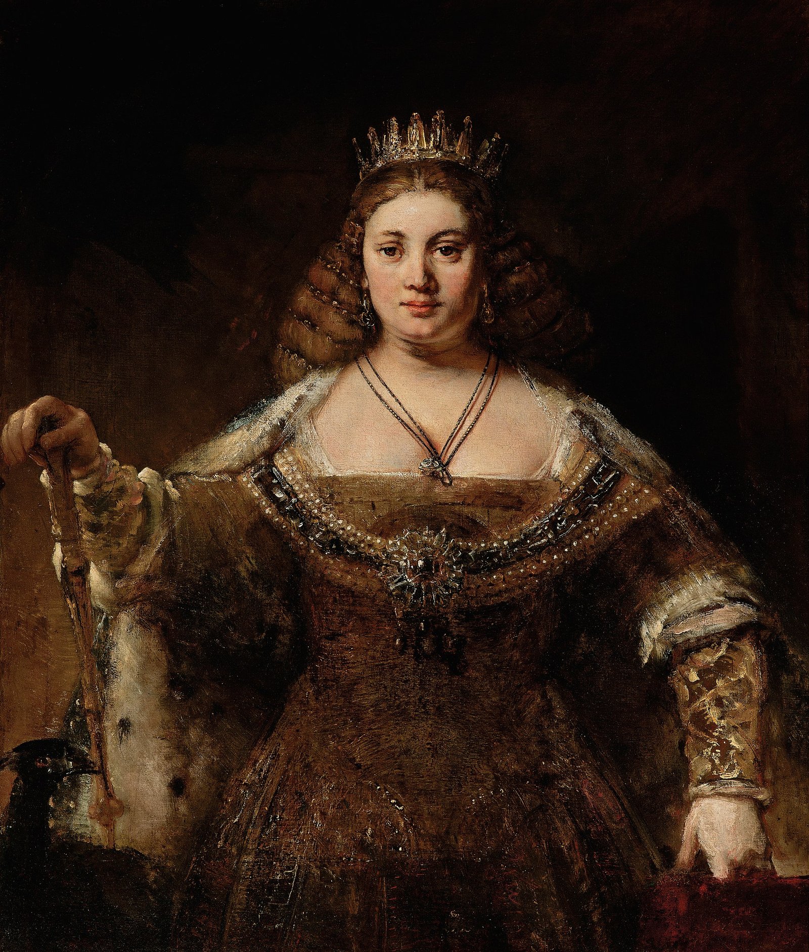 This painting represents Hera as a middle-aged and unfit queen.